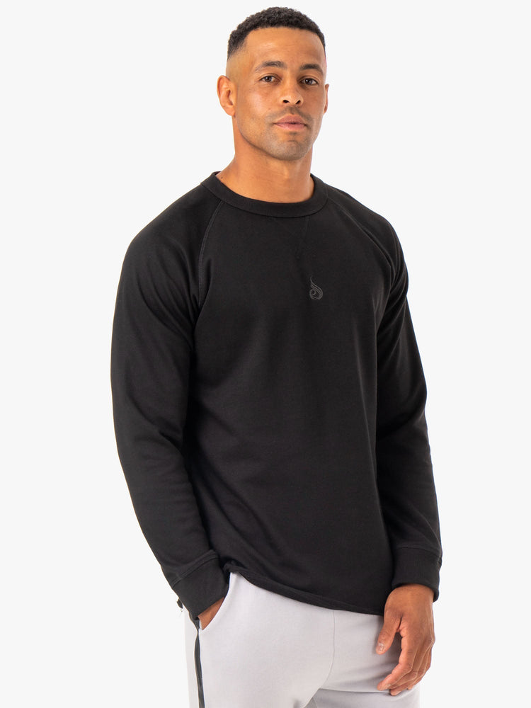 T Shirts Ryderwear Restore Crew Neck Noir Homme | SRD-51043158