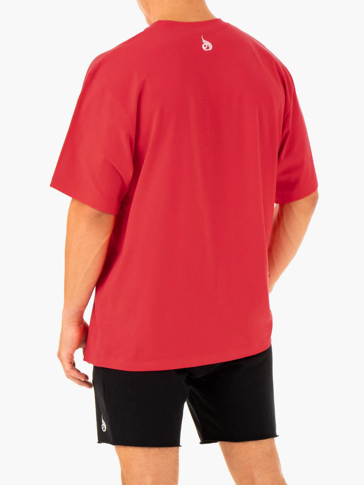 T Shirts Ryderwear Recharge Rouge Homme | REZ-47110099