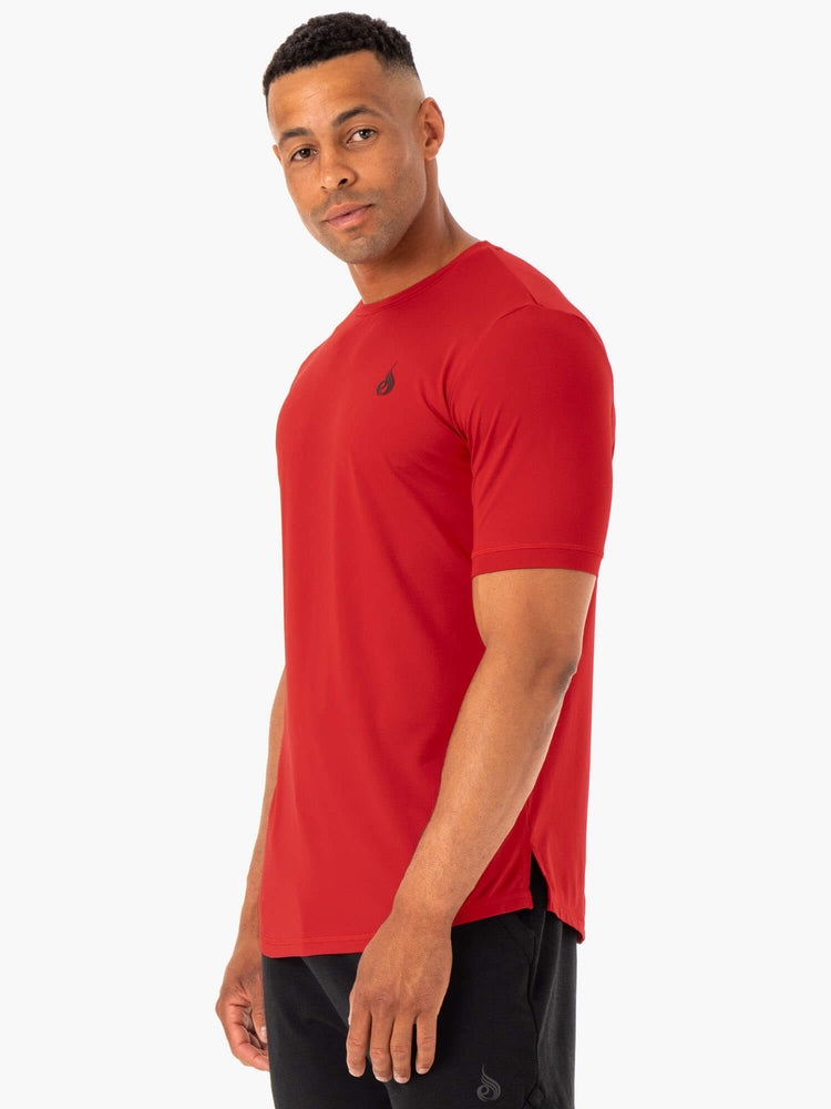 T Shirts Ryderwear Optimal Mesh Rouge Homme | EVV-68372598