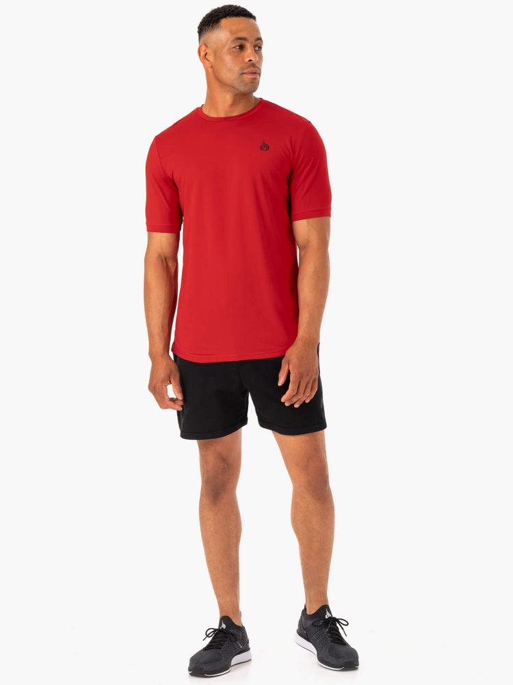 T Shirts Ryderwear Optimal Mesh Rouge Homme | EVV-68372598