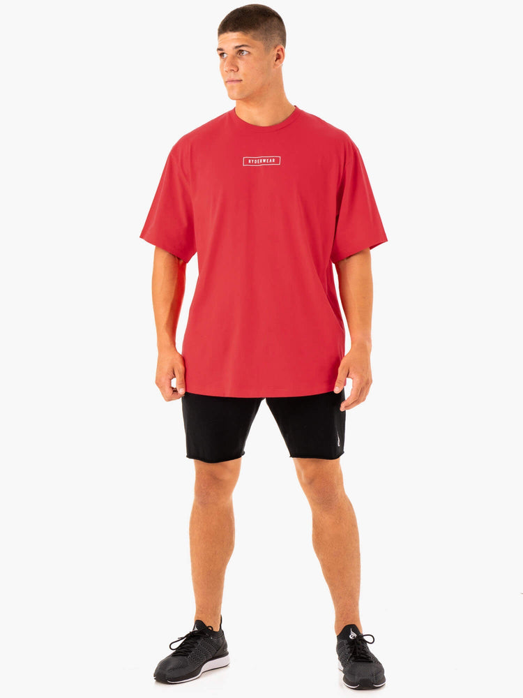 T Shirts Ryderwear Recharge Rouge Homme | REZ-47110099