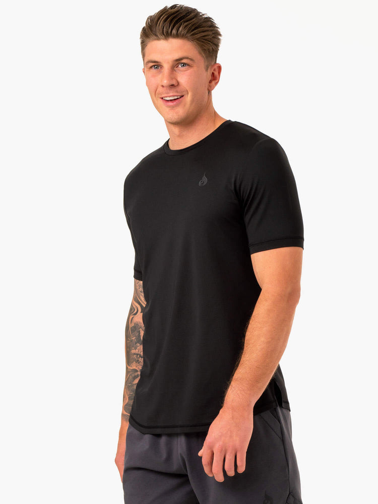 T Shirts Ryderwear Optimal Mesh Noir Homme | AHB-69021828