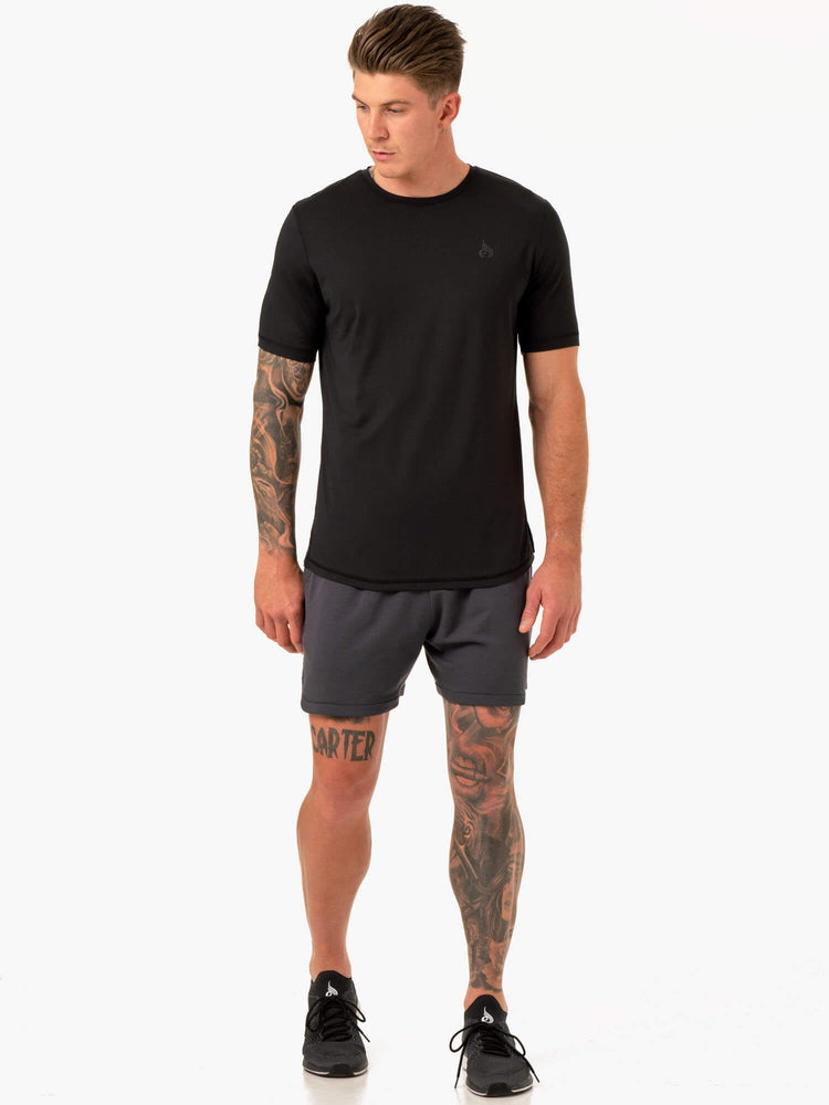 T Shirts Ryderwear Optimal Mesh Noir Homme | AHB-69021828