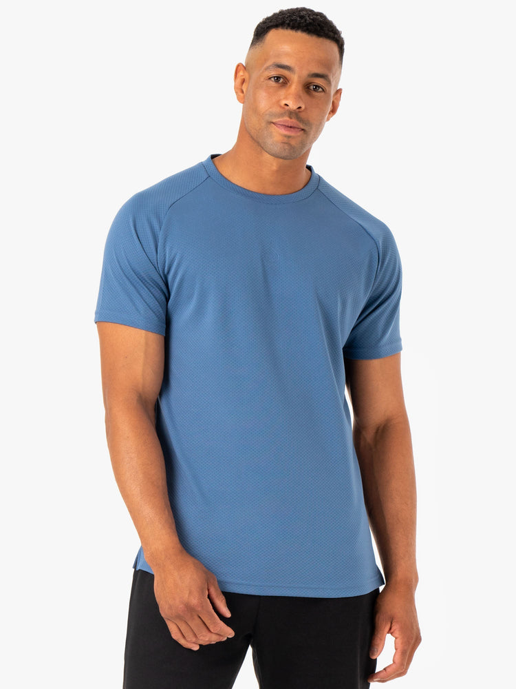 T Shirts Ryderwear Enhance Bleu Homme | SBM-49582557