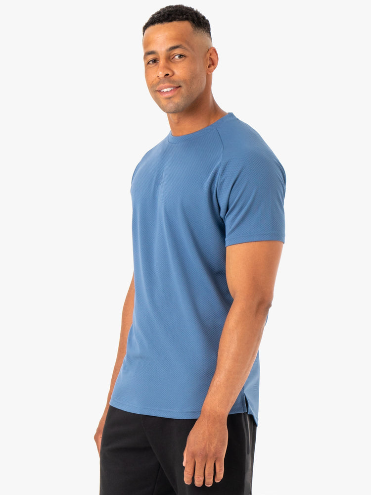 T Shirts Ryderwear Enhance Bleu Homme | SBM-49582557