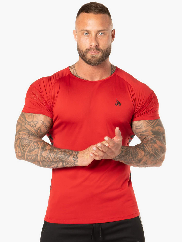 T Shirts Ryderwear Evo Rouge Homme | SLU-06979394