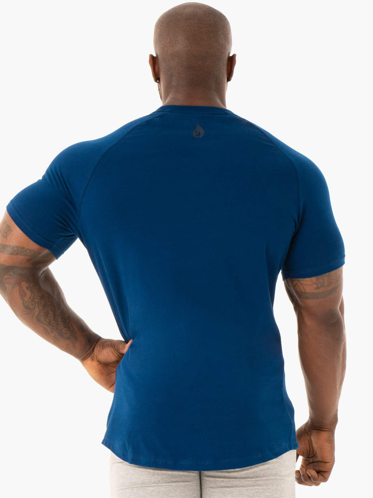 T Shirts Ryderwear Base Bleu Marine Homme | TCI-45037731