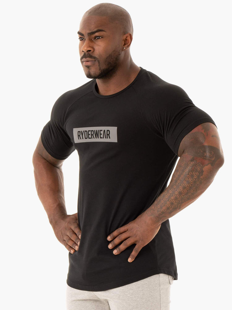 T Shirts Ryderwear Base Noir Homme | NVX-25411096