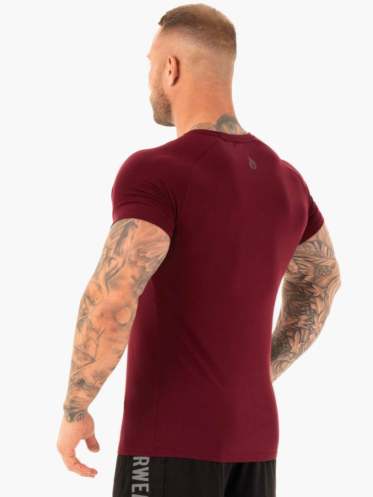 T Shirts Ryderwear Active Bordeaux Homme | VDD-28686115