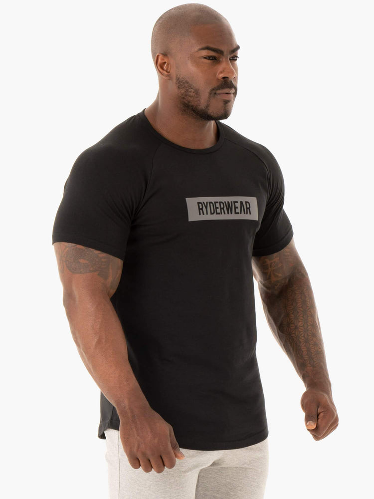 T Shirts Ryderwear Base Noir Homme | NVX-25411096