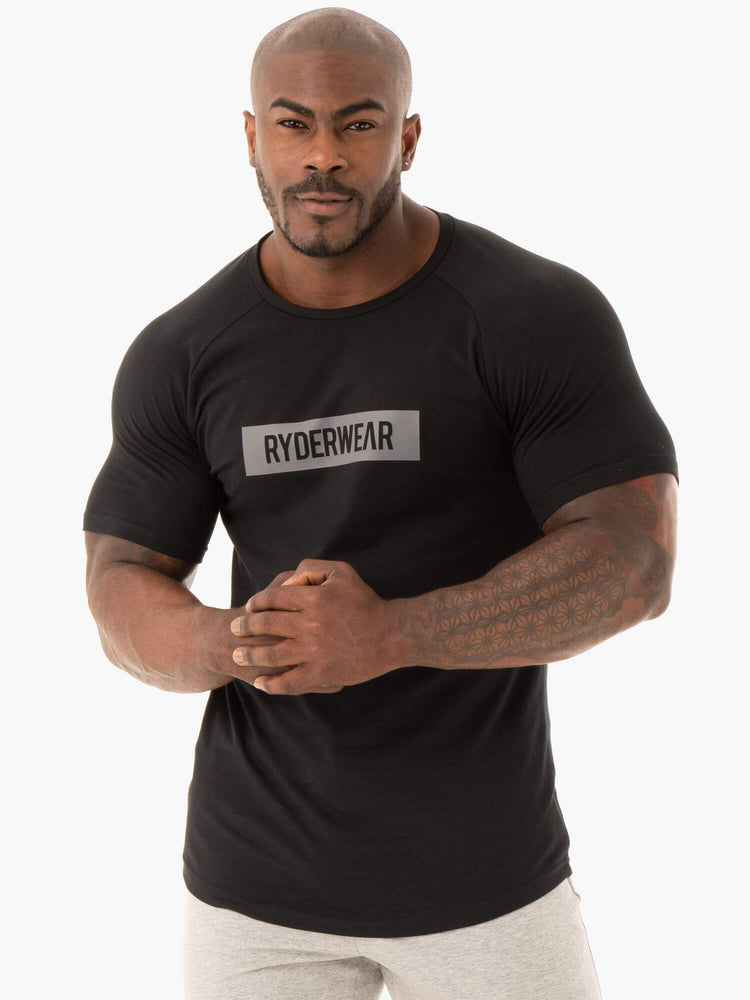 T Shirts Ryderwear Base Noir Homme | NVX-25411096