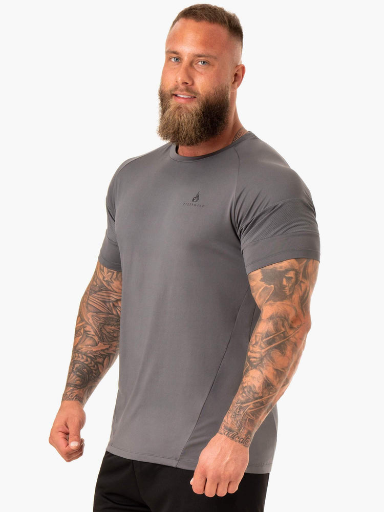 T Shirts Ryderwear Action Mesh Grise Homme | VVD-38653899