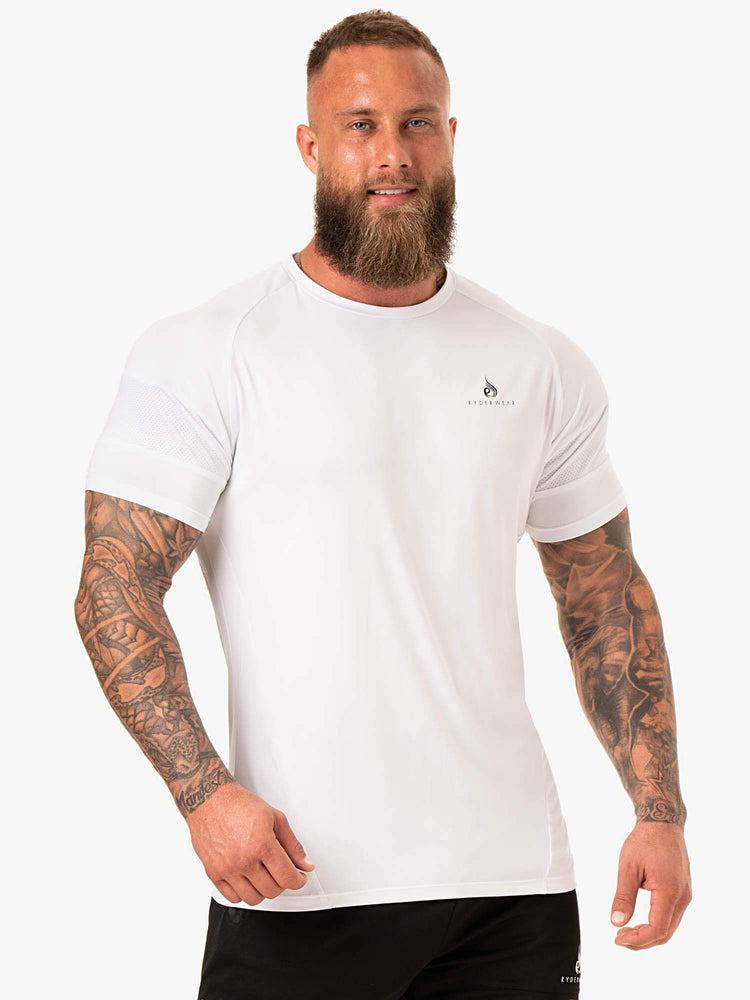 T Shirts Ryderwear Action Mesh Blanche Homme | XNP-43930436