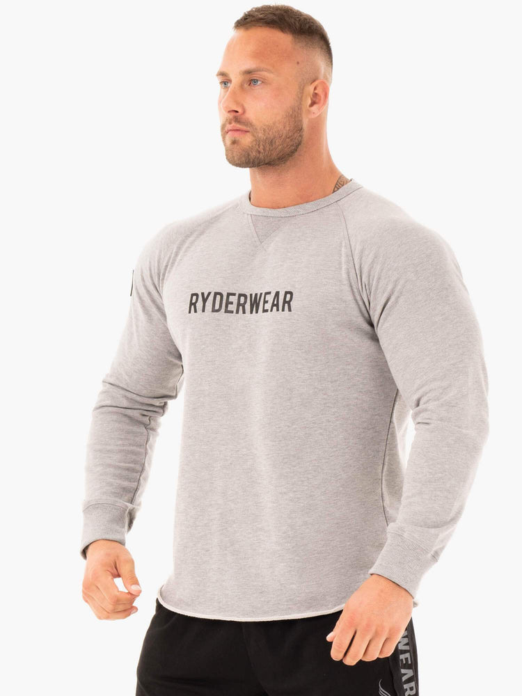 Chandails Ryderwear Athletic Crew Neck Grise Homme | ARZ-44210187