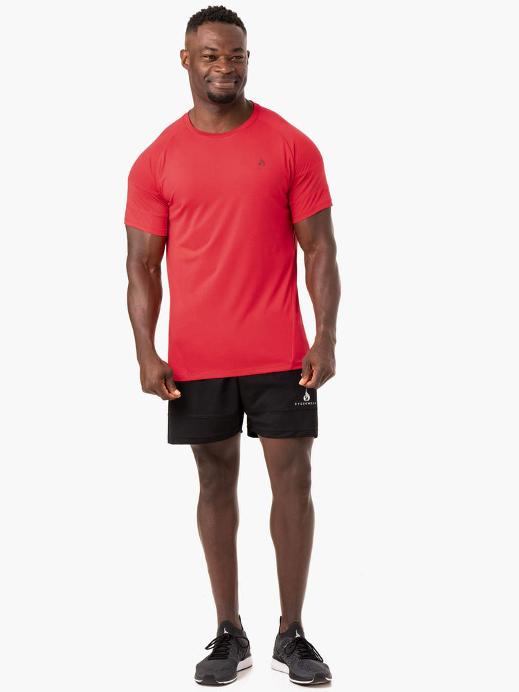 T Shirts Ryderwear Action Mesh Rouge Homme | XZP-77198402