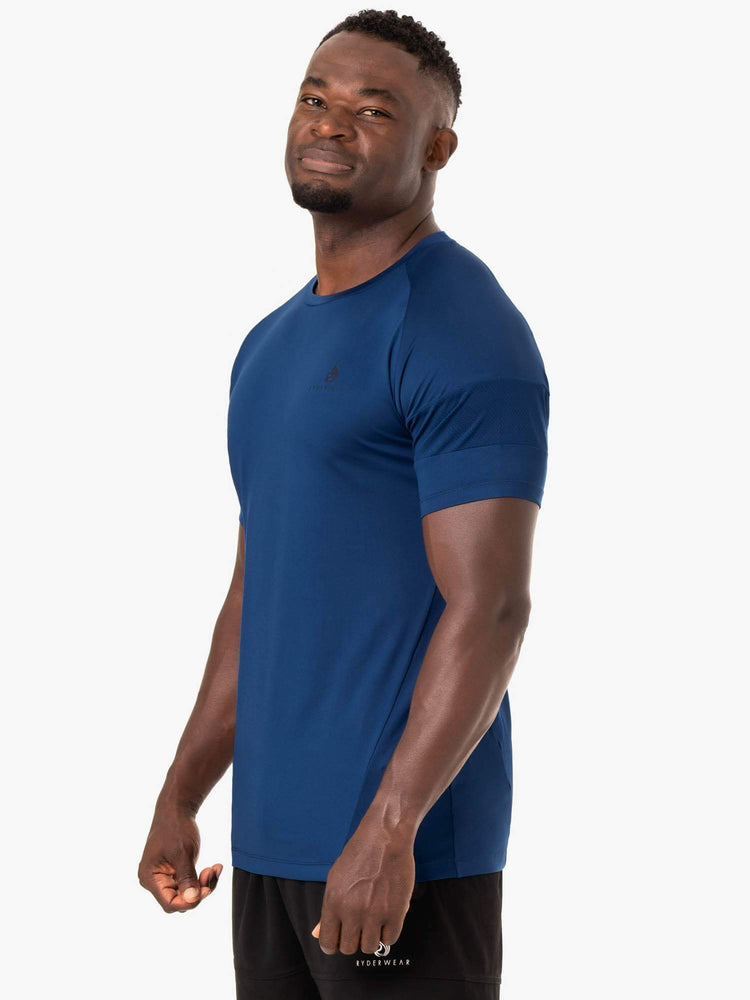 T Shirts Ryderwear Action Mesh Bleu Homme | PKU-24794346