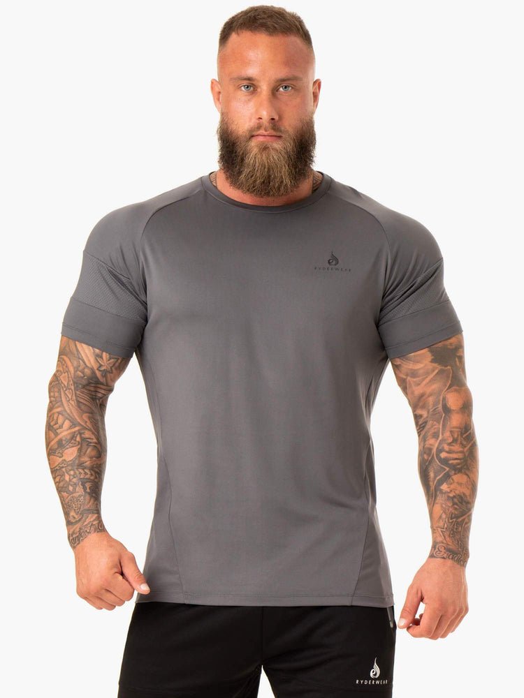 T Shirts Ryderwear Action Mesh Grise Homme | VVD-38653899