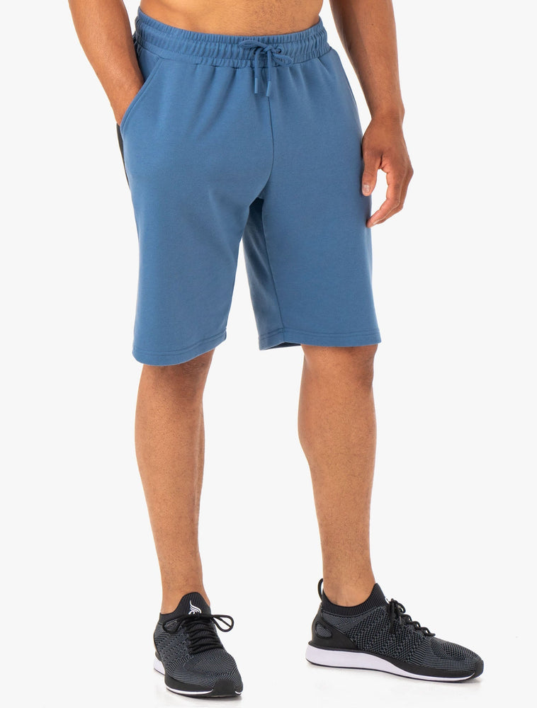 Shorts Ryderwear Restore Fleece Piste Bleu Homme | ZCP-79303968