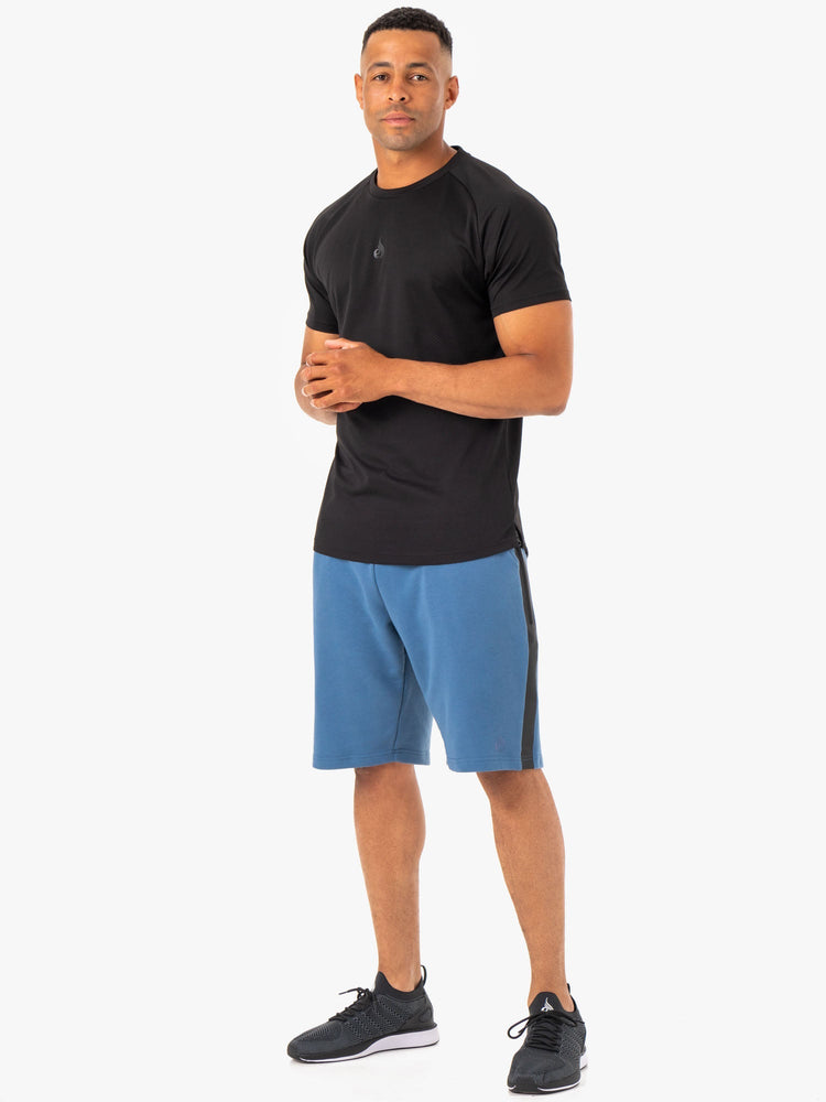 Shorts Ryderwear Restore Fleece Piste Bleu Homme | ZCP-79303968