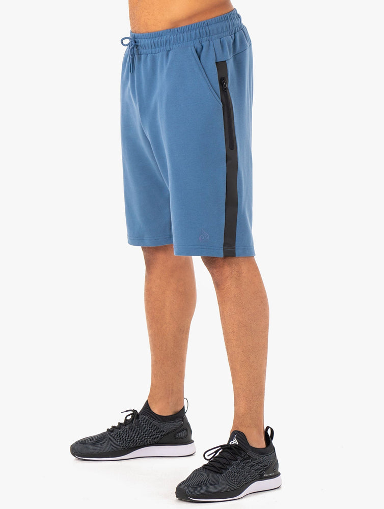 Shorts Ryderwear Restore Fleece Piste Bleu Homme | ZCP-79303968