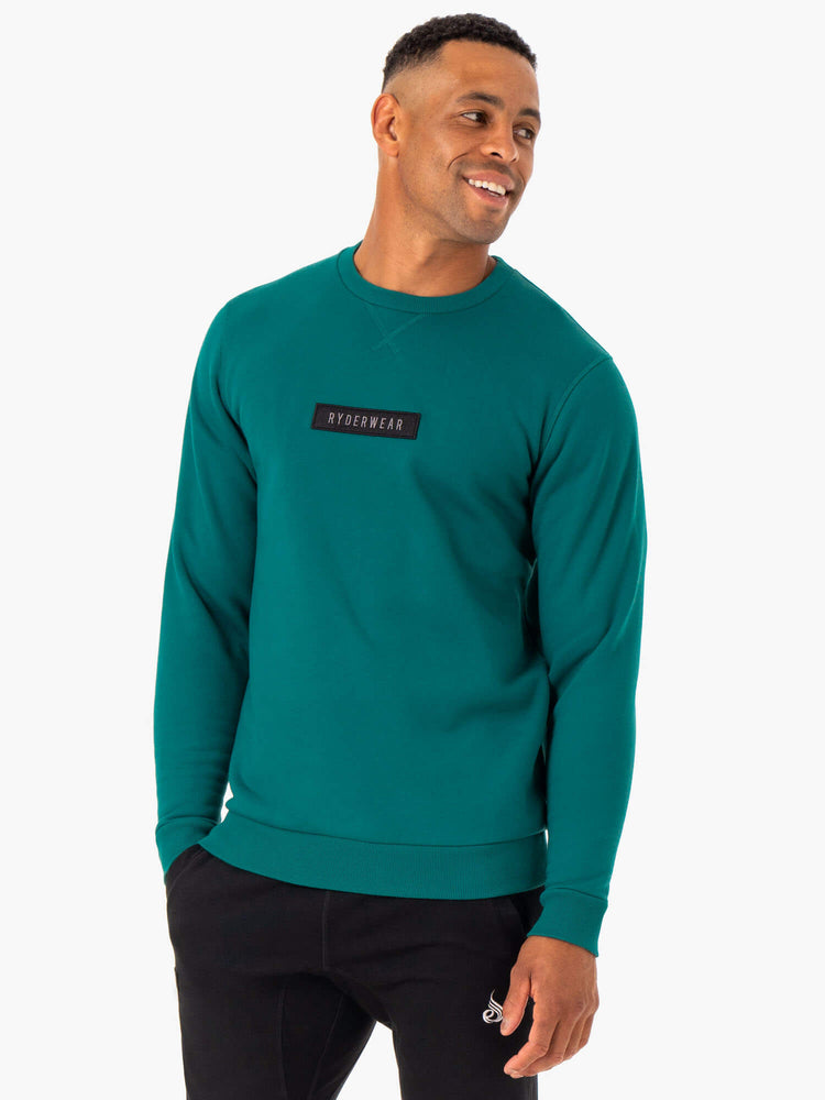 Pullover Ryderwear Recharge Turquoise Homme | HYU-82485241