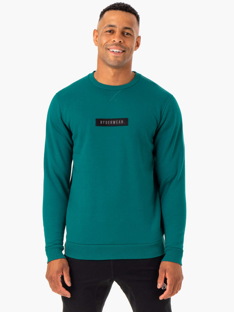 Pullover Ryderwear Recharge Turquoise Homme | HYU-82485241