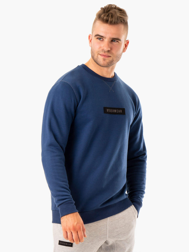 Pullover Ryderwear Recharge Bleu Homme | EAR-81135183