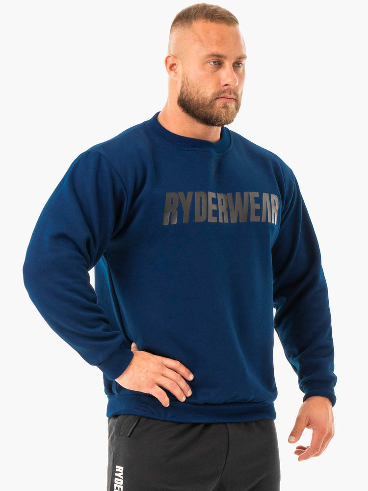 Pullover Ryderwear Ease Fleece Bleu Marine Homme | JBI-19886382