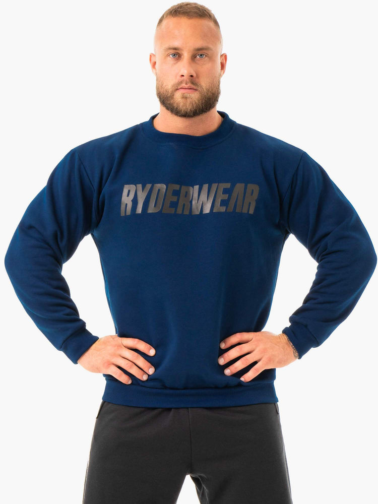 Pullover Ryderwear Ease Fleece Bleu Marine Homme | JBI-19886382