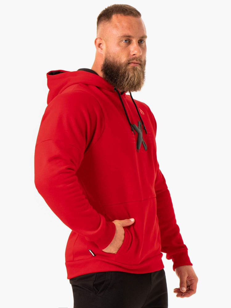 Sweat à Capuche Ryderwear Rwxkg Fleece Rouge Homme | BBR-22331249