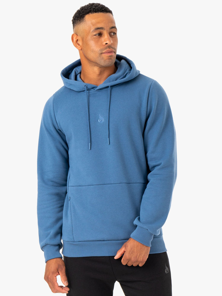 Sweat à Capuche Ryderwear Restore Pullover Bleu Homme | CIZ-00724163