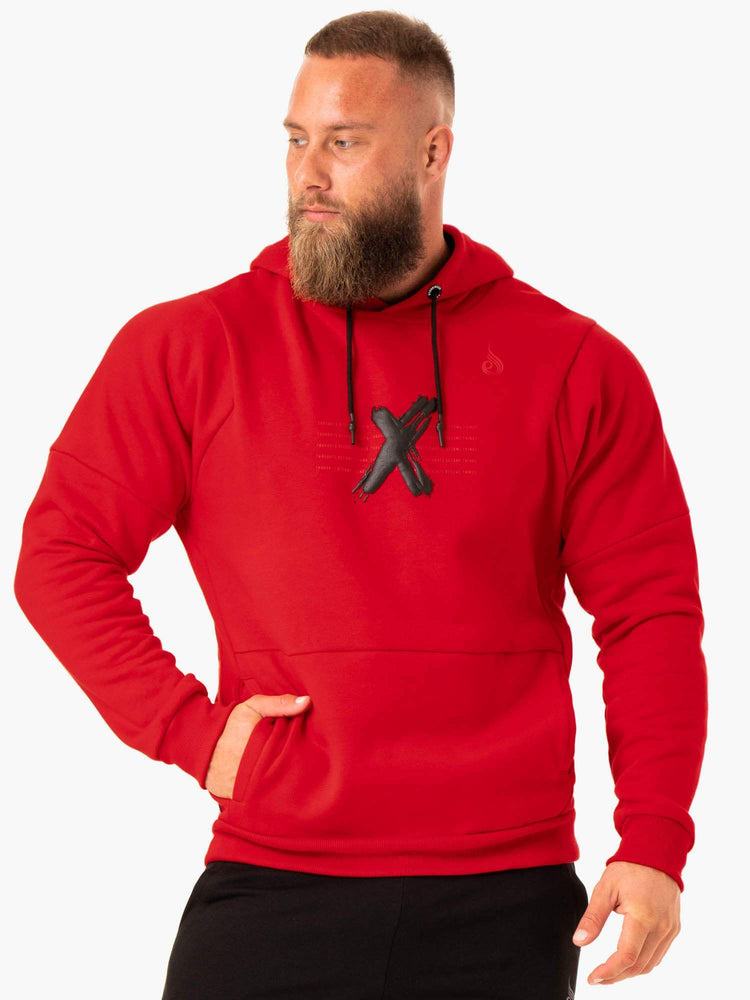 Sweat à Capuche Ryderwear Rwxkg Fleece Rouge Homme | BBR-22331249