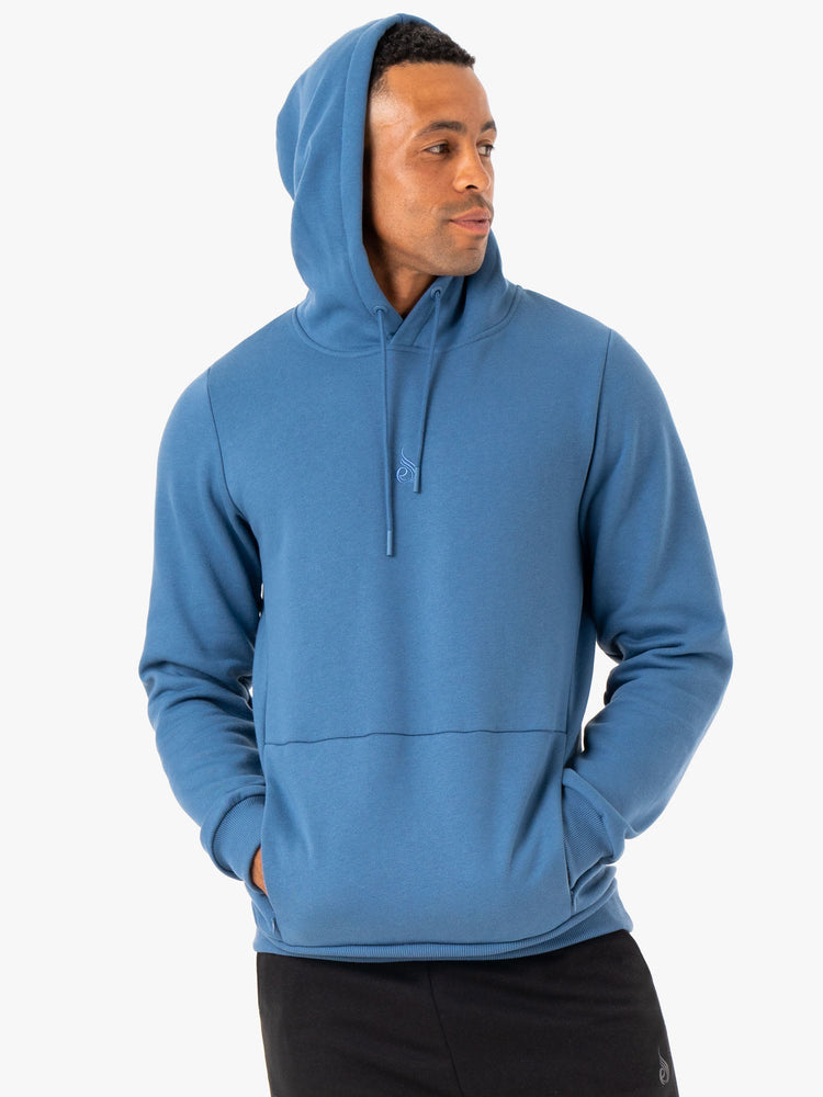 Sweat à Capuche Ryderwear Restore Pullover Bleu Homme | CIZ-00724163