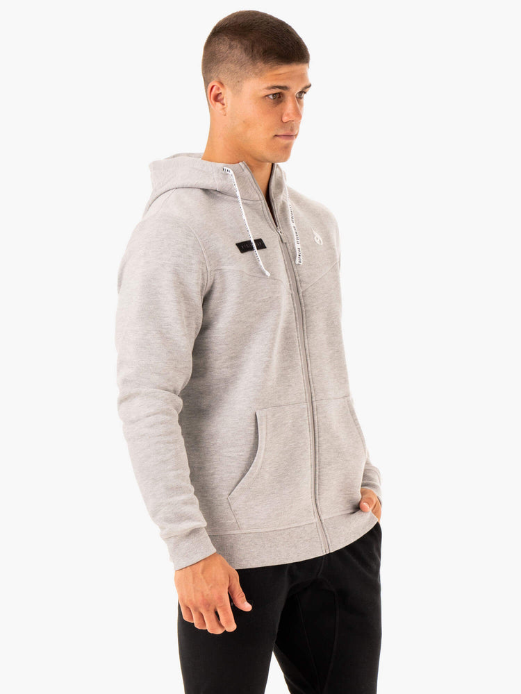 Sweat à Capuche Ryderwear Recharge Zip Up Grise Homme | XYX-37103820