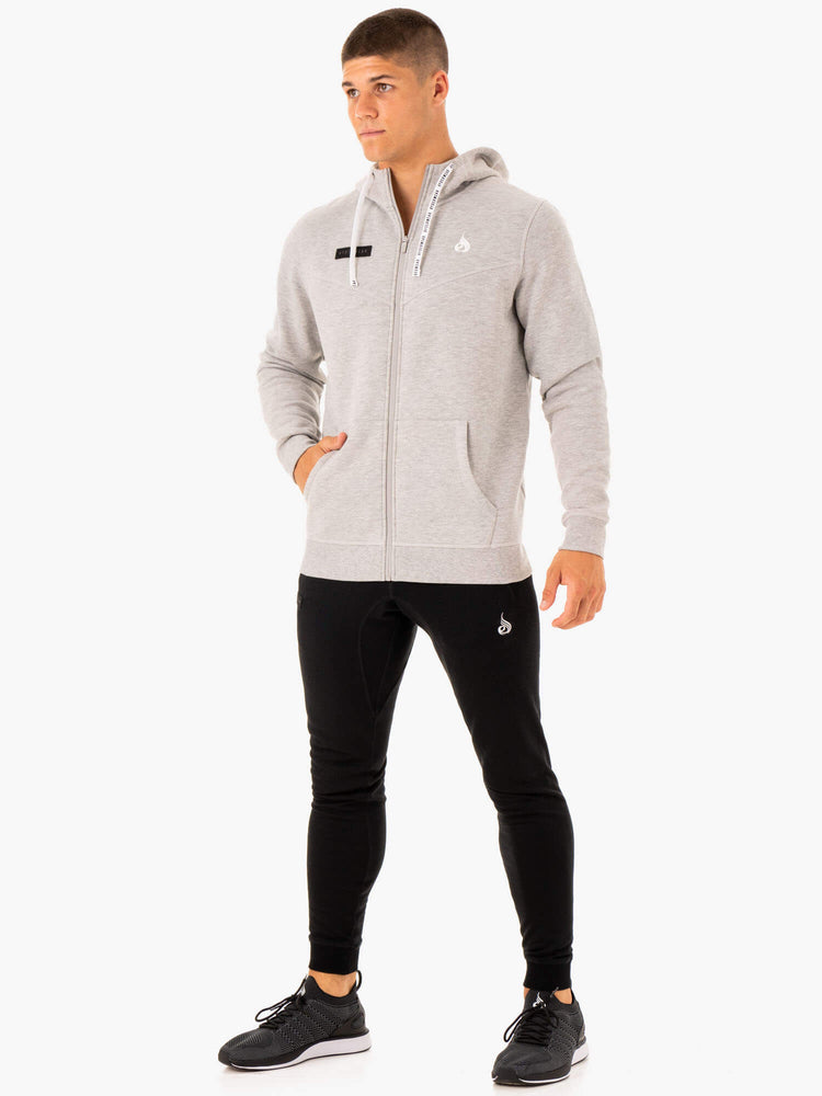 Sweat à Capuche Ryderwear Recharge Zip Up Grise Homme | XYX-37103820