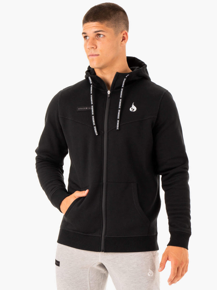 Sweat à Capuche Ryderwear Recharge Zip Up Noir Homme | AFX-64306080