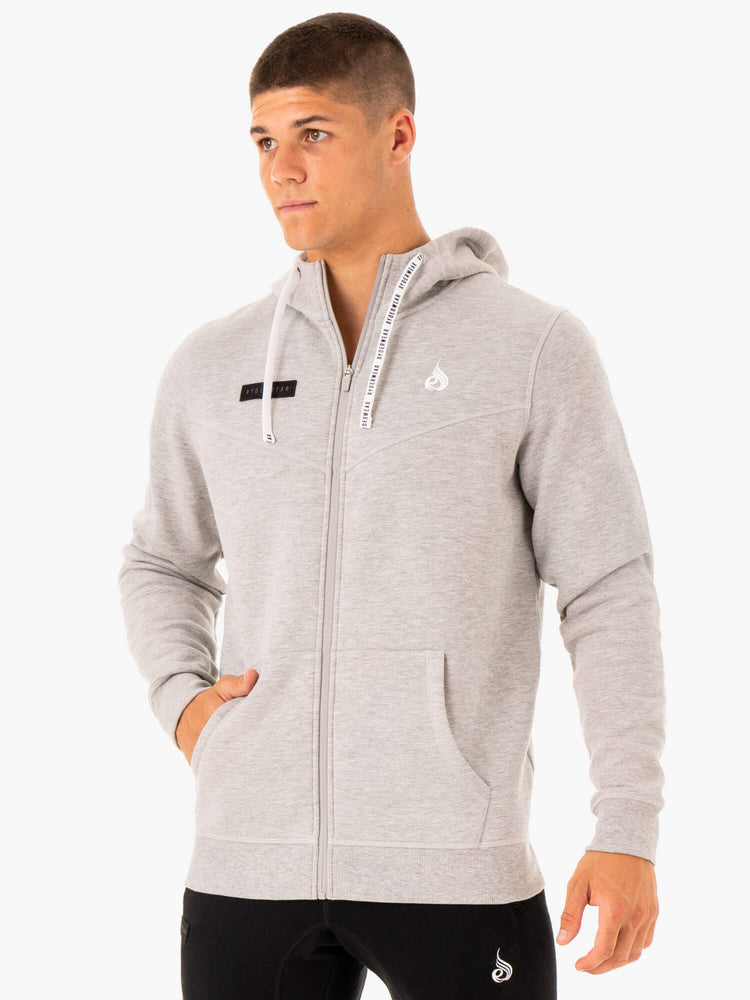 Sweat à Capuche Ryderwear Recharge Zip Up Grise Homme | XYX-37103820