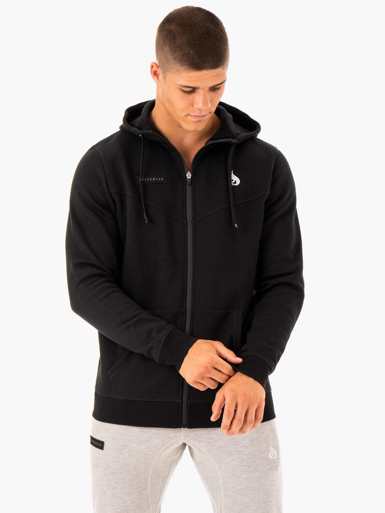 Sweat à Capuche Ryderwear Recharge Zip Up Noir Homme | AFX-64306080