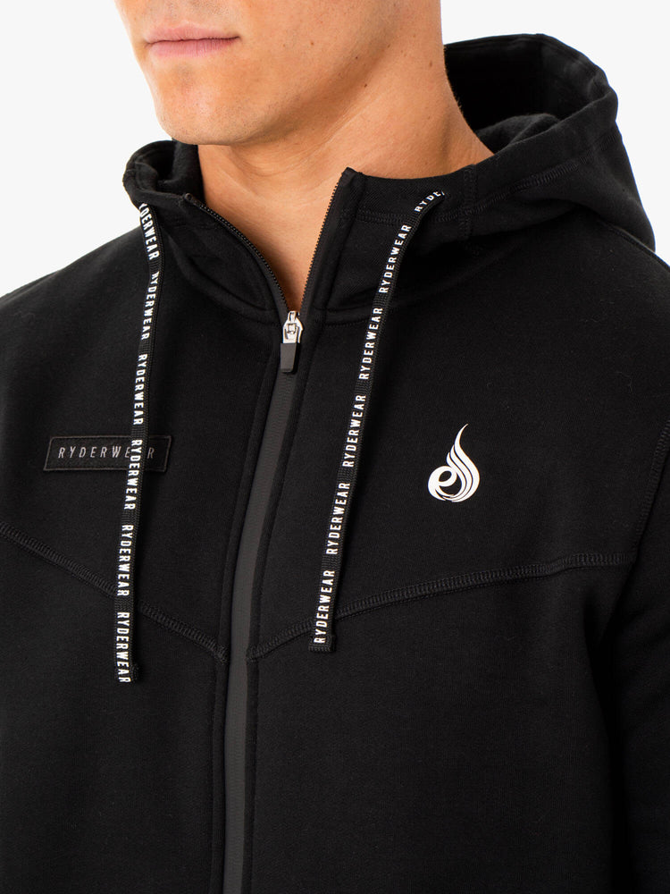 Sweat à Capuche Ryderwear Recharge Zip Up Noir Homme | AFX-64306080