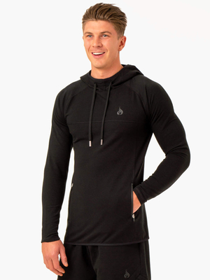 Sweat à Capuche Ryderwear Optimal Pullover Noir Homme | JOW-46998069