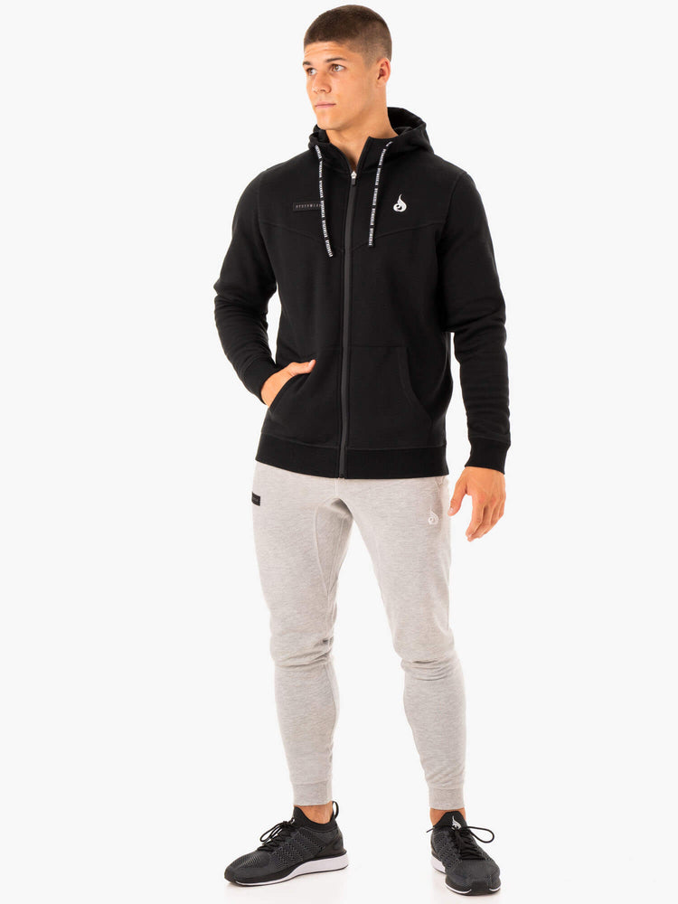 Sweat à Capuche Ryderwear Recharge Zip Up Noir Homme | AFX-64306080