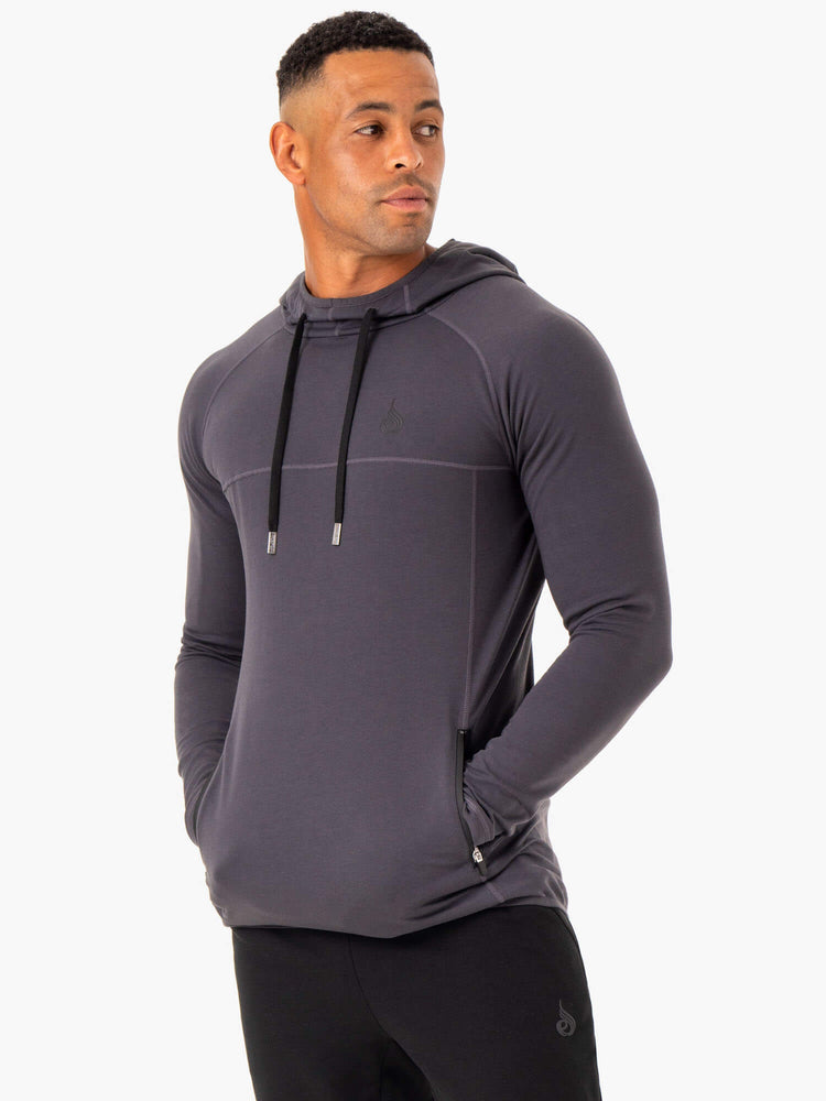 Sweat à Capuche Ryderwear Optimal Pullover Grise Homme | QLL-47941014