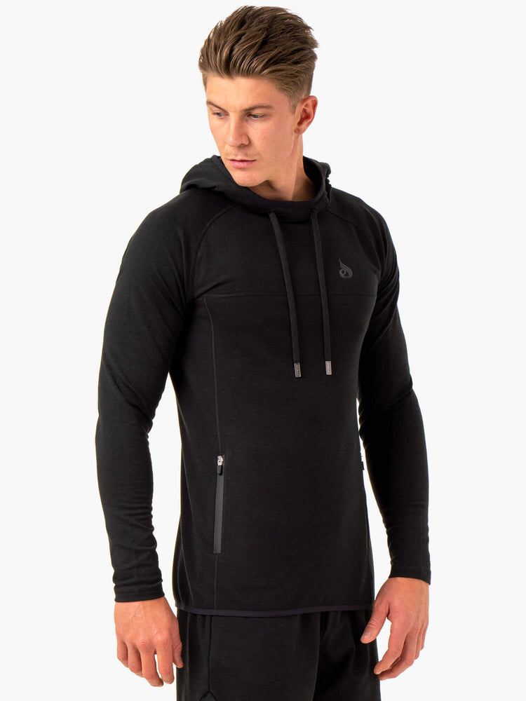 Sweat à Capuche Ryderwear Optimal Pullover Noir Homme | JOW-46998069