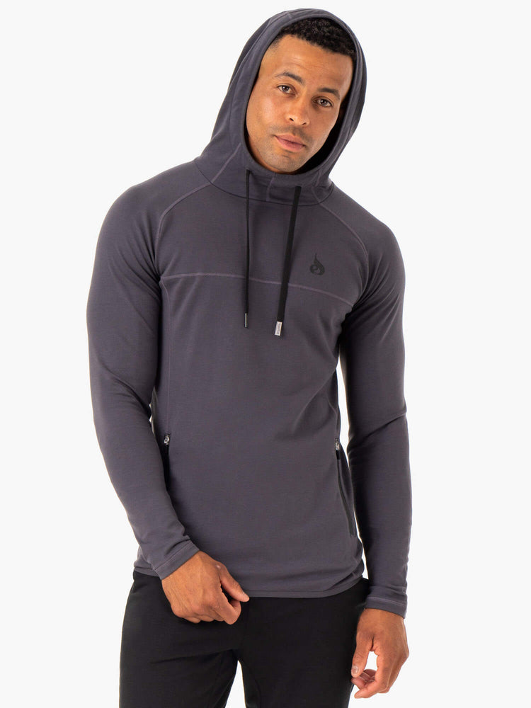 Sweat à Capuche Ryderwear Optimal Pullover Grise Homme | QLL-47941014