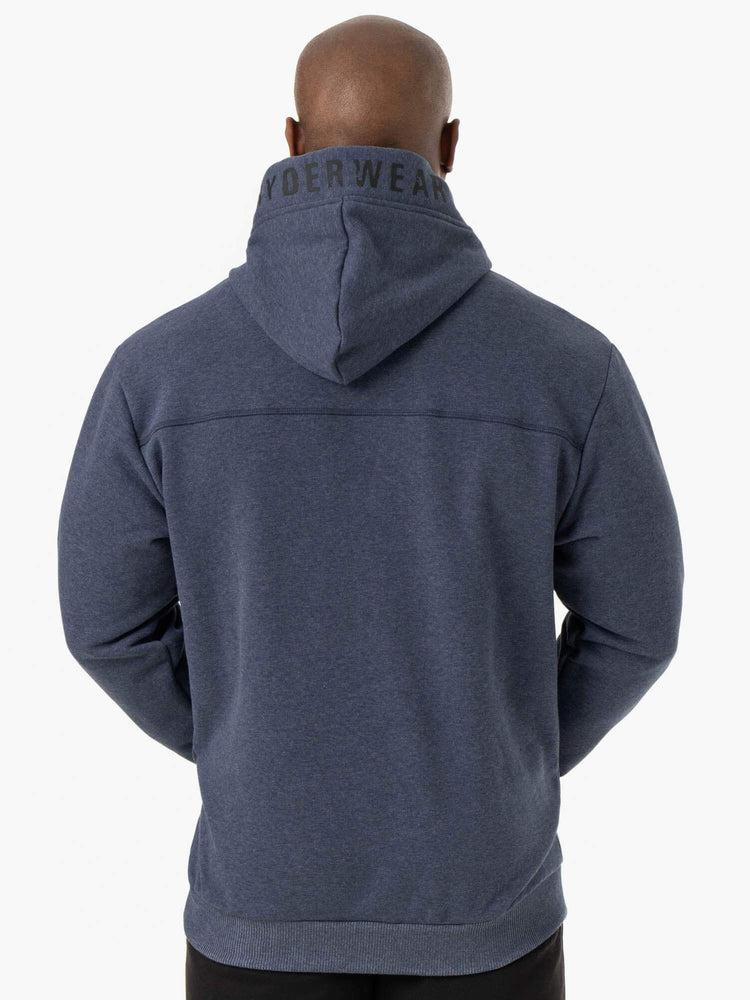 Sweat à Capuche Ryderwear Iron Pullover Bleu Marine Homme | TVE-09467695