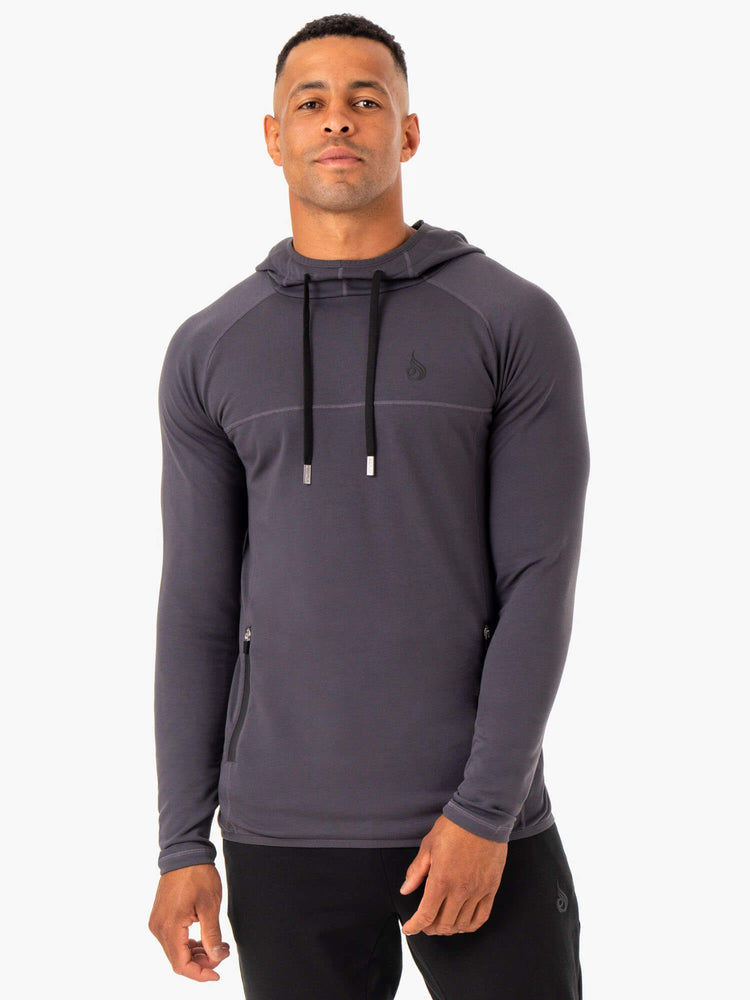 Sweat à Capuche Ryderwear Optimal Pullover Grise Homme | QLL-47941014