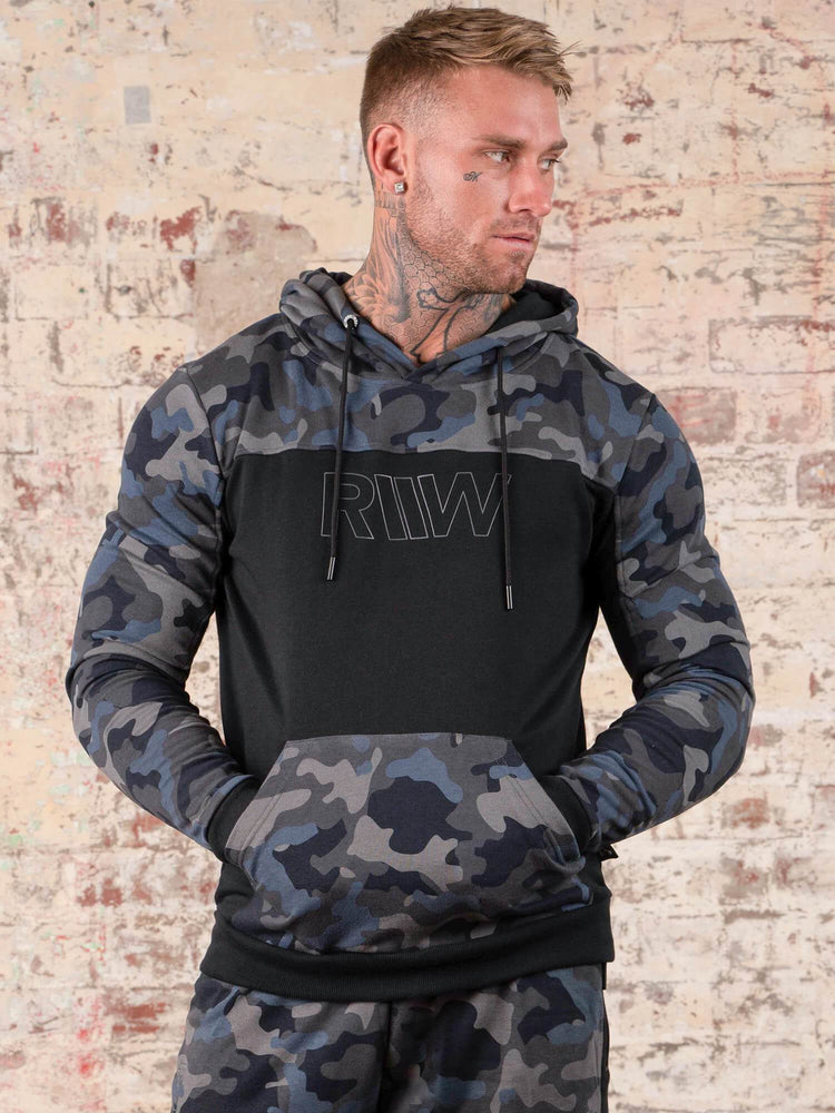 Sweat à Capuche Ryderwear Camo Noir Homme | JXB-05982251