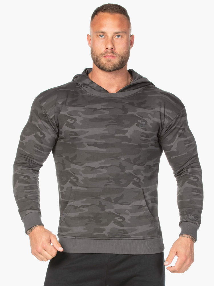 Sweat à Capuche Ryderwear Camo Pullover Noir Homme | VAI-47803390