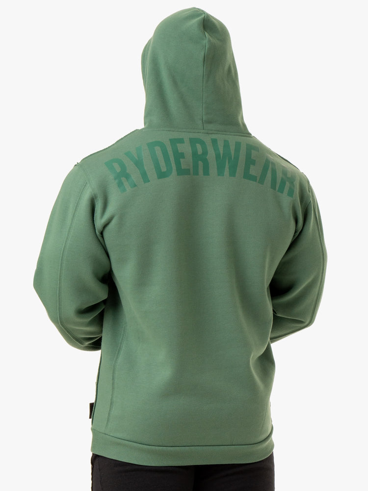 Sweat à Capuche Ryderwear Force Pullover Vert Homme | BPC-73170352