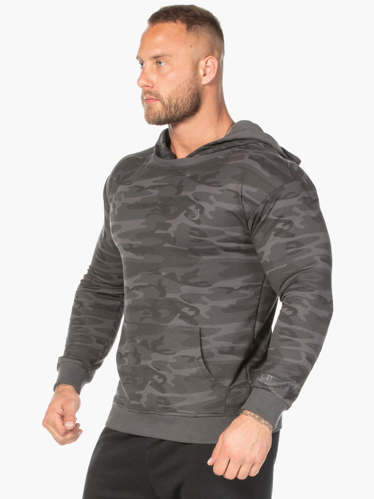 Sweat à Capuche Ryderwear Camo Pullover Noir Homme | VAI-47803390